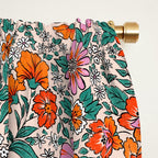 Posey - pink, orange, and teal Window Curtain Gallery Image 2