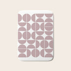 Mid Century Modern Geometric 04 Dusty Pink Bath Mat Gallery Image 1