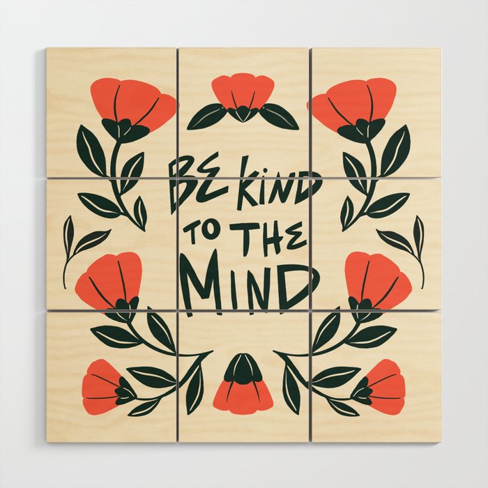 Be Kind to the Mind Wood Wall Art Gallery Image 1