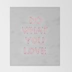 Do what you love, Neon Sign Throw Blanket Gallery Image 2