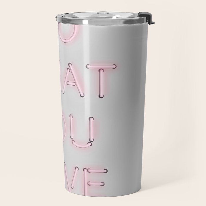 Do what you love, Neon Sign Travel Mug Gallery Image 2