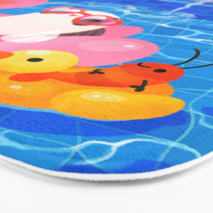 Cory cats in the swimming pool 2 Bath Mat Gallery Image 3