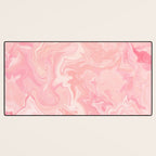Blush pink abstract watercolor marble pattern Desk Mat Gallery Image 3