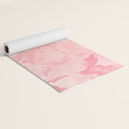 Blush pink abstract watercolor marble pattern Yoga Mat Gallery Image 2