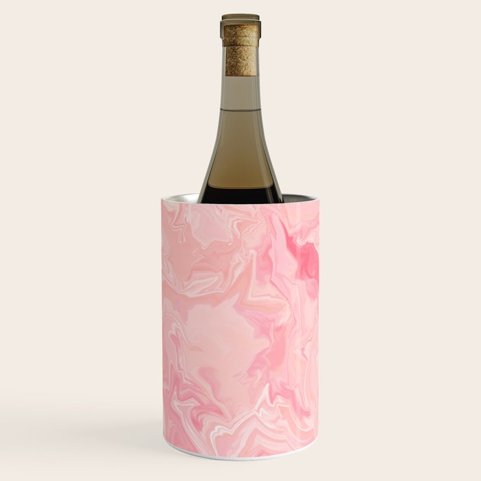 Blush pink abstract watercolor marble pattern Wine Chiller Gallery Image 3