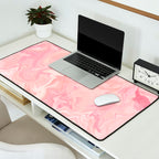 Blush pink abstract watercolor marble pattern Desk Mat Gallery Image 2