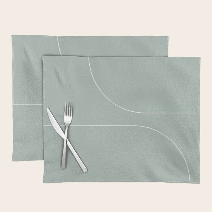 Modern Minimal Line Abstract XXXIX Placemat Gallery Image 1