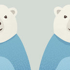 Whimsy Polar Bear, Animal Portrait Coffee Mug Gallery Image 2