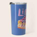 Libra Sign in Warm Blue | Zodiac Series Travel Mug Gallery Image 3