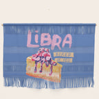 Libra Sign in Warm Blue | Zodiac Series Wall Hanging Gallery Image 1