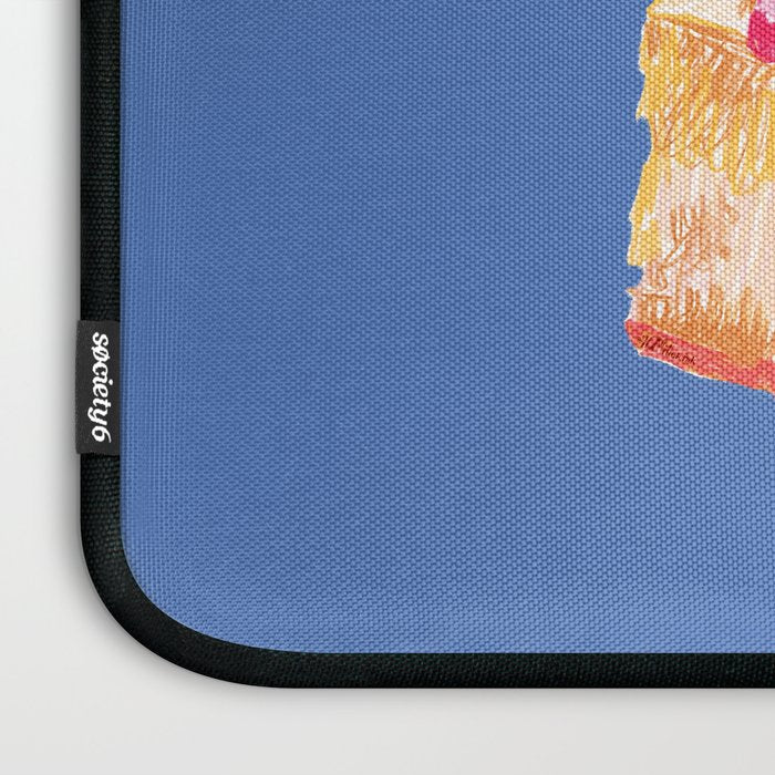 Libra Sign in Warm Blue | Zodiac Series Laptop Sleeve Gallery Image 3