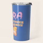 Libra Sign in Warm Blue | Zodiac Series Travel Mug Gallery Image 2