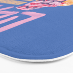 Libra Sign in Warm Blue | Zodiac Series Bath Mat Gallery Image 3