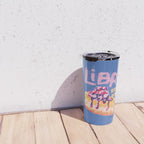 Libra Sign in Warm Blue | Zodiac Series Travel Mug Gallery Image 4