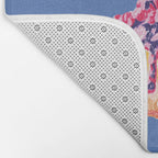 Libra Sign in Warm Blue | Zodiac Series Bath Mat Gallery Image 2
