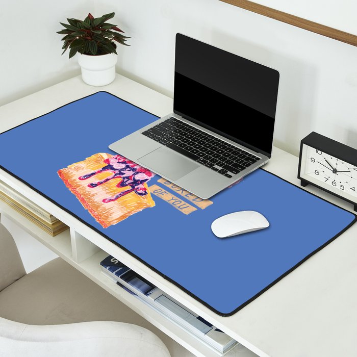 Libra Sign in Warm Blue | Zodiac Series Desk Mat Gallery Image 2