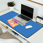 Libra Sign in Warm Blue | Zodiac Series Desk Mat Gallery Image 2