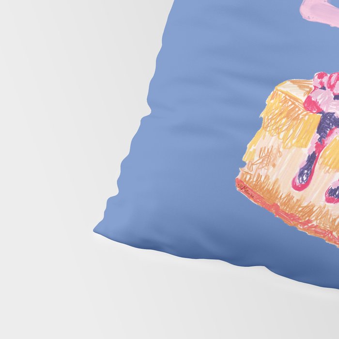Libra Sign in Warm Blue | Zodiac Series Pillow Sham Gallery Image 4
