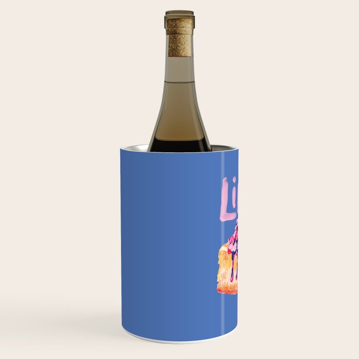 Libra Sign in Warm Blue | Zodiac Series Wine Chiller Gallery Image 2