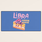 Libra Sign in Warm Blue | Zodiac Series Desk Mat Gallery Image 3