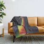 Retro Cosmic Rainbow Roller Skating Throw Blanket Gallery Image 1
