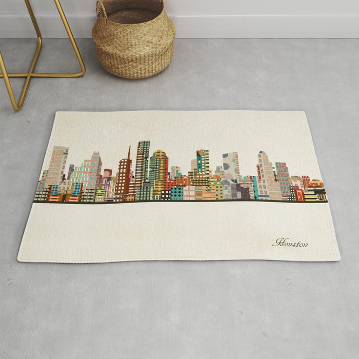 houston texas skyline Rug Gallery Image 1