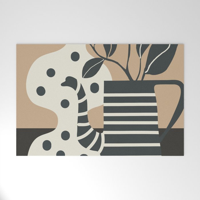 Teapot Garden 8 Welcome Mat Gallery Image 1