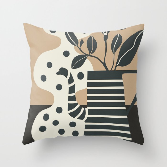 Teapot Garden 8 Throw Pillow Gallery Image 6