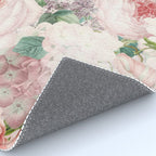 Vintage & Shabby Chic - Pastel Pink Botanical Summer Roses Garden Rug Gallery Image 4