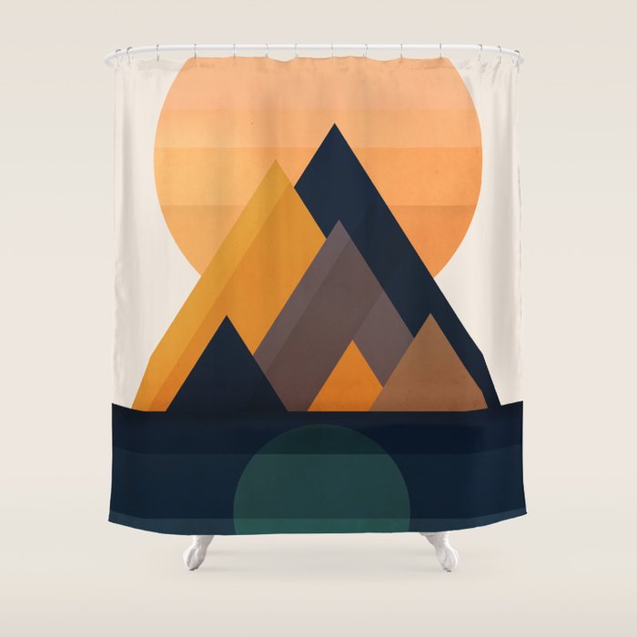 Twin Sun Shower Curtain Gallery Image 1
