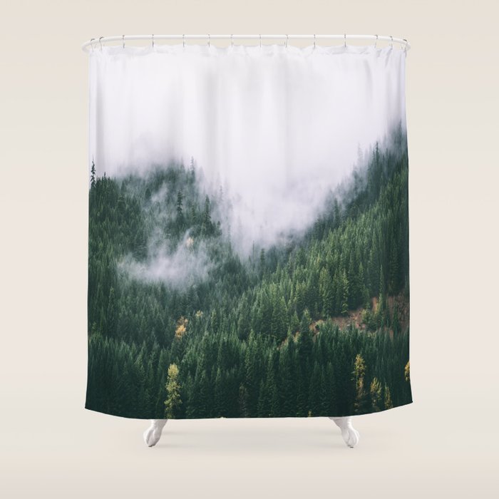 Forest Fog VIII Shower Curtain Gallery Image 1