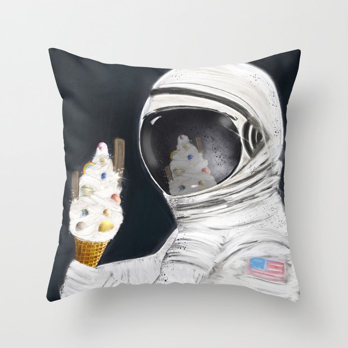 space cone Throw Pillow Gallery Image 1