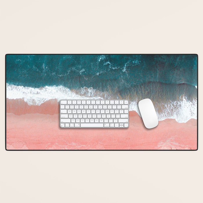 Turquoise Sea Pastel Beach III Desk Mat Gallery Image 1