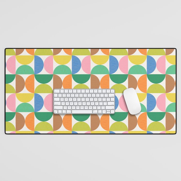 Mid Century Modern Shapes - Multi Color Desk Mat Gallery Image 1