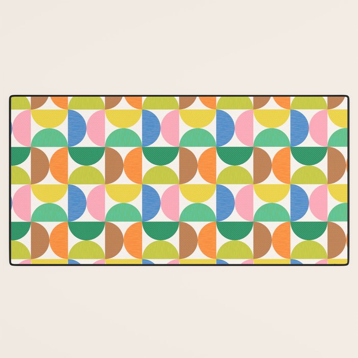 Mid Century Modern Shapes - Multi Color Desk Mat Gallery Image 3