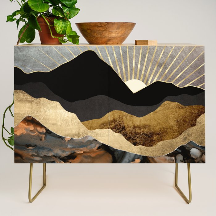 Copper and Gold Mountains Credenza Gallery Image 1