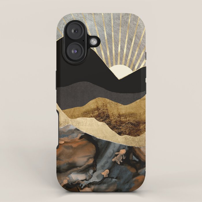 Copper and Gold Mountains iPhone Case Gallery Image 1