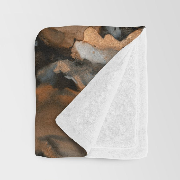 Copper and Gold Mountains Throw Blanket Gallery Image 3