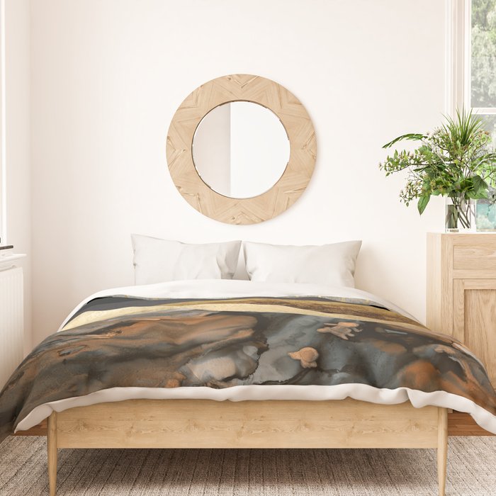 Copper and Gold Mountains Duvet Cover Gallery Image 3