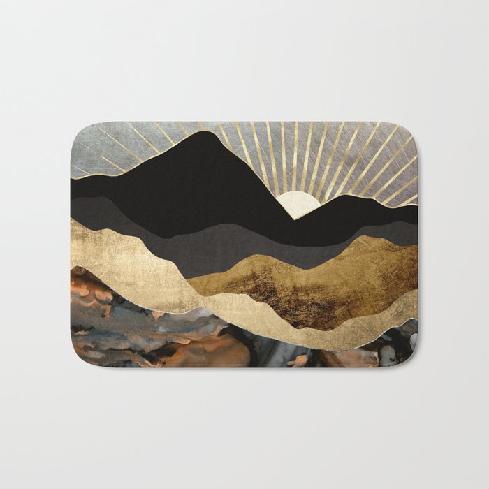 Copper and Gold Mountains Bath Mat Gallery Image 1