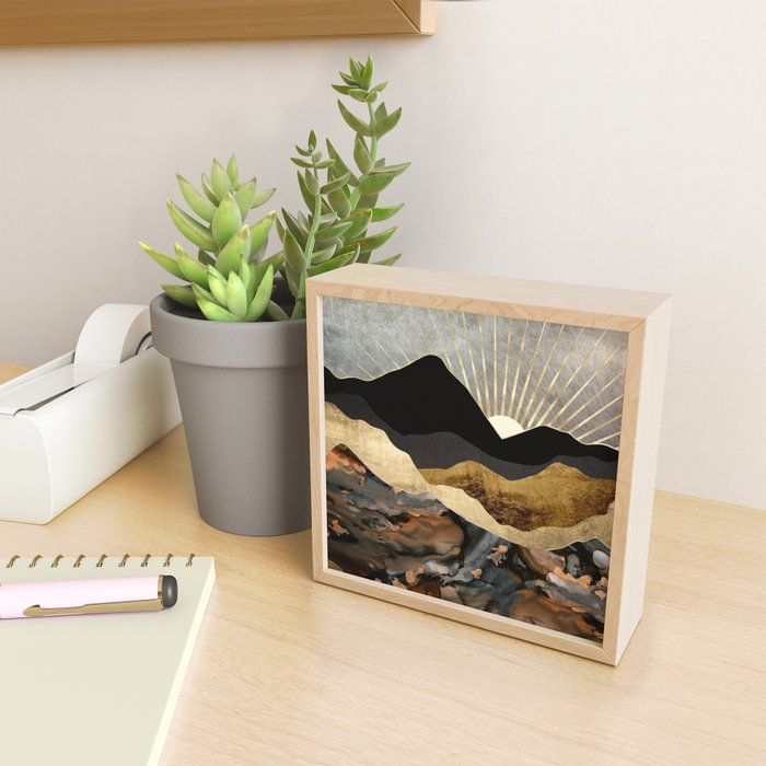 Copper and Gold Mountains Mini Art Print Gallery Image 2