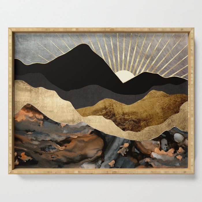 Copper and Gold Mountains Serving Tray Gallery Image 1