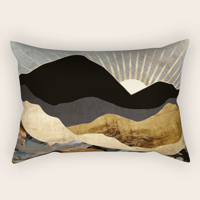 Copper and Gold Mountains Rectangular Pillow Gallery Image 1