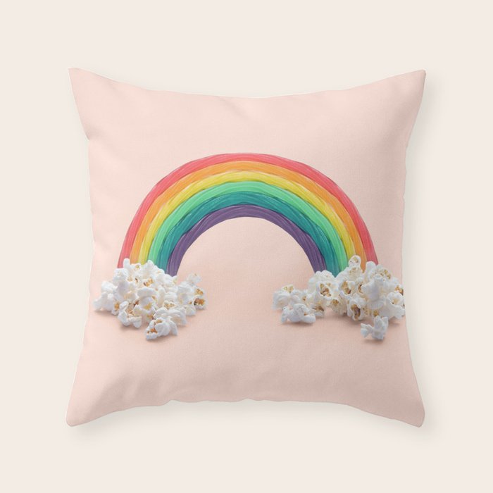 RAINBOW CANDY  Throw Pillow Gallery Image 1