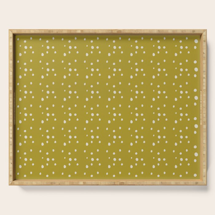 Chartreuse Snow Dots Serving Tray Gallery Image 1