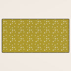 Chartreuse Snow Dots Desk Mat Gallery Image 3