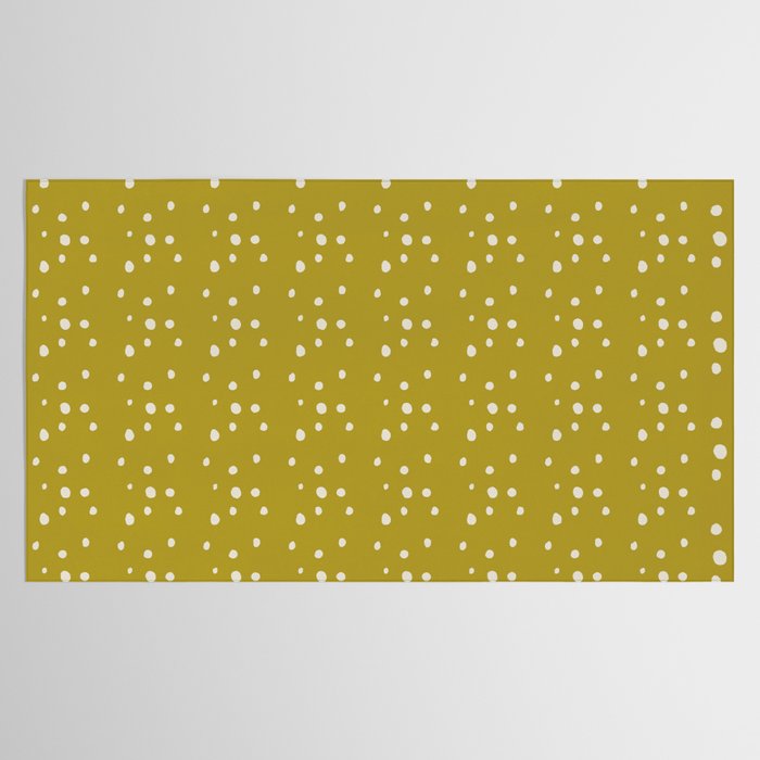 Chartreuse Snow Dots Tablecloth Gallery Image 2