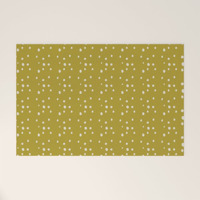 Chartreuse Snow Dots Welcome Mat Gallery Image 1