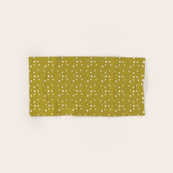Chartreuse Snow Dots Bath Towel Gallery Image 1