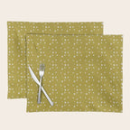 Chartreuse Snow Dots Placemat Gallery Image 1